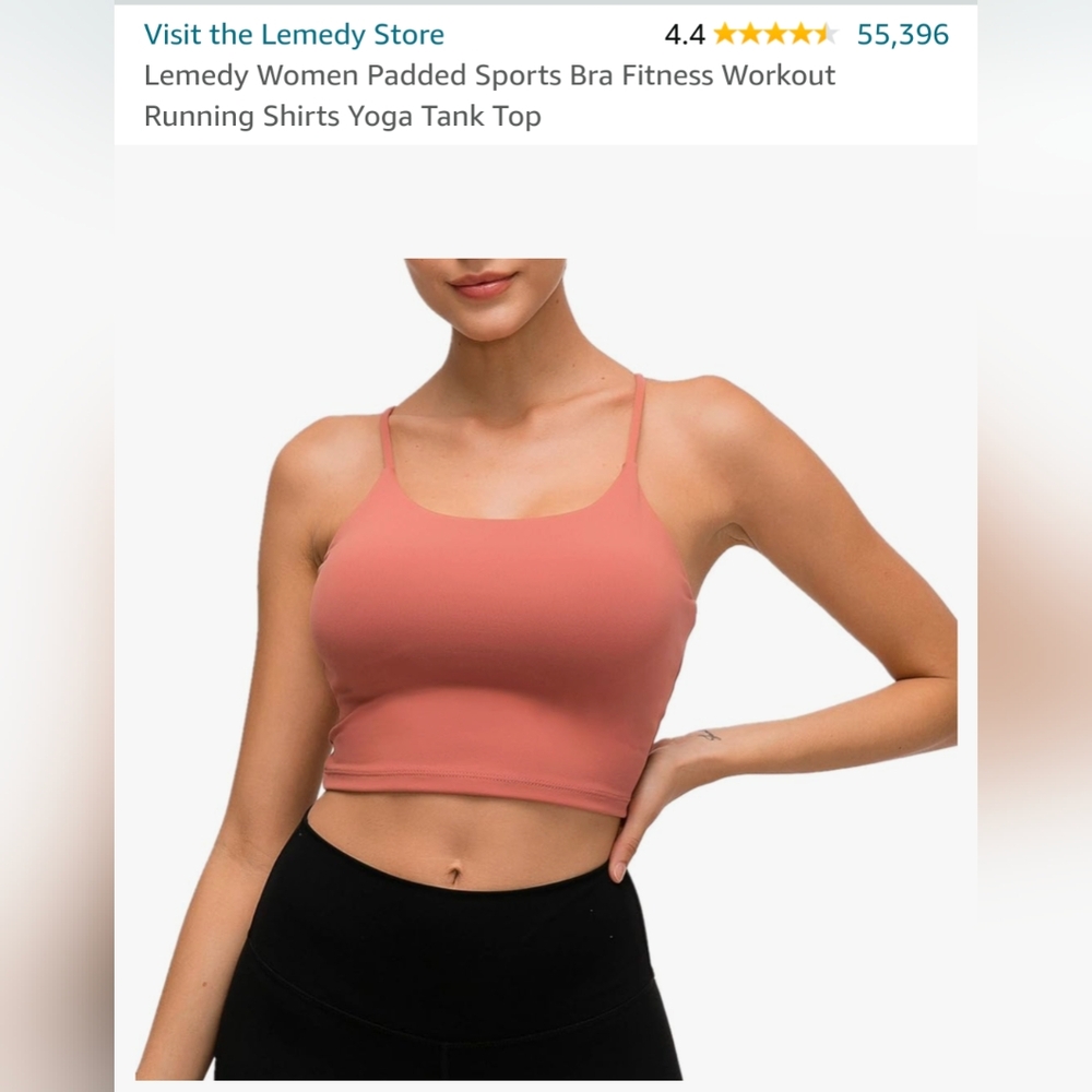 Coral/red sports bra